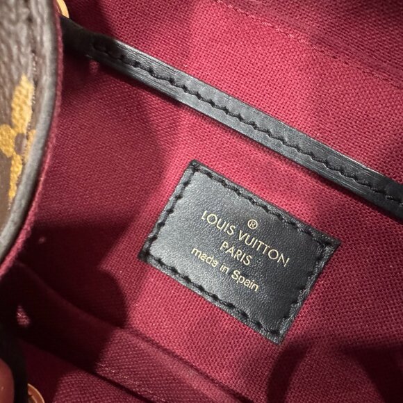 LOUIS VUITTON Montsouris BB Monogram Canvas Backpack Black - Picture 5 of 7